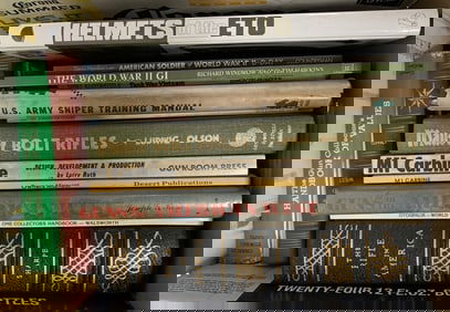 Lot of Books,Sniper Training,Rifles of Am,WWII GI