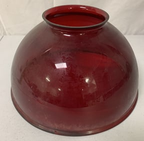 red lamp shade