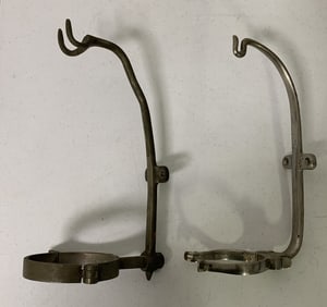2 metal lantern brackets