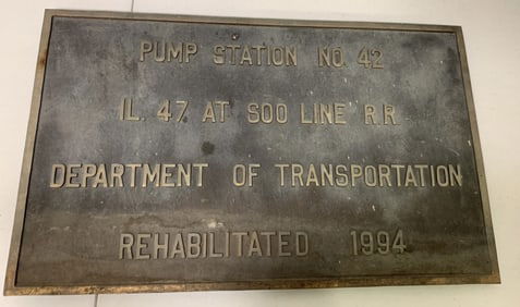 SOO Line RR plaque for pumping station