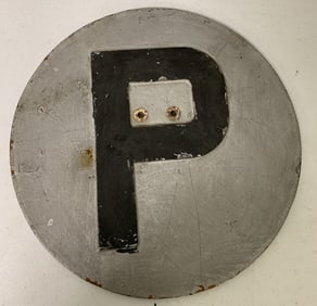 cast iron Railroad signage
