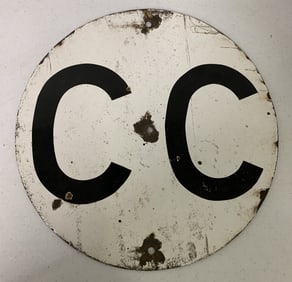 porcelain Railroad signage
