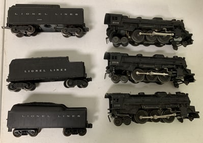 3 LIonel engines and tenders