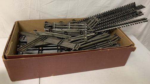 box lot of assorted train track
