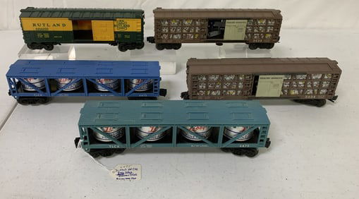 5 Lionel Freight Cars,6475,3434,Rutland