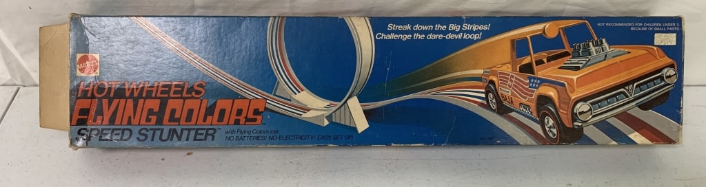 Hot Wheels Flying Colors Speed Stunter/Box: may not be complete,Rodger Dodger Car with red tires included,flaps torn