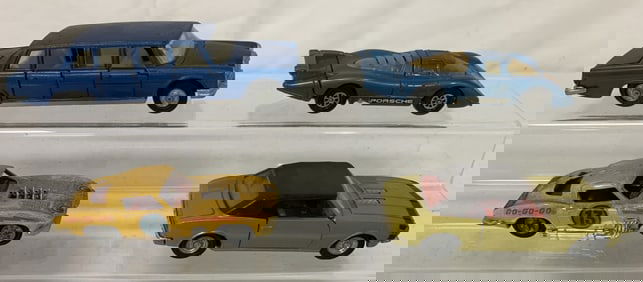 4 pcs,3-Corgi,Porsche,Sting Ray,1-Dinky Toy