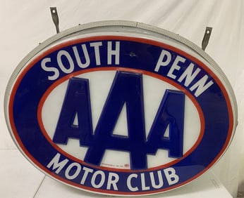South Penn AAA Motor Club lighted sign