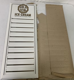 Gold Seal Ice Cream menu board