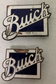 2 Buick radiator emblems