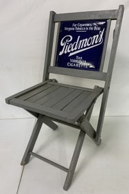Porcelain Piedmont Tobacco Sign/Folding Chair