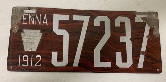 Pennsylvania 1912 license plate 57237