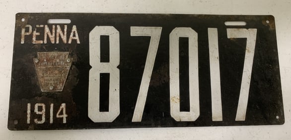 Pennsylvania 1914 license plate 87017