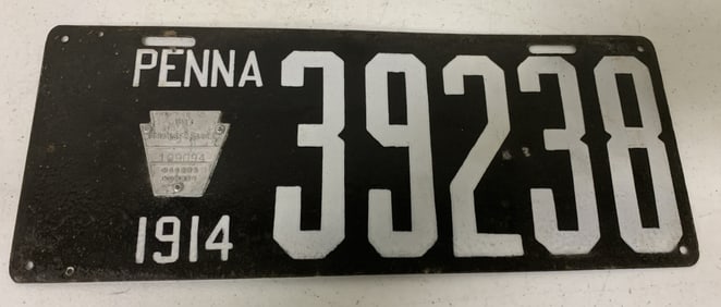 Pennsylvania 1914 license plate 39238