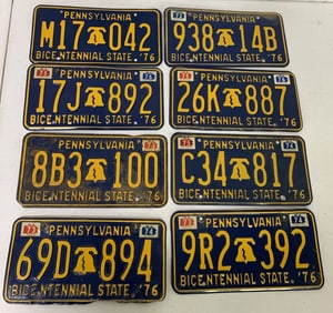 16 assorted Pennsylvania license plates