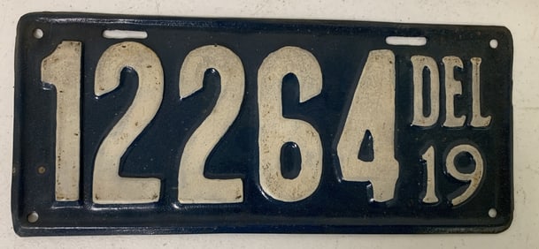 1919 Delaware license plate 12264