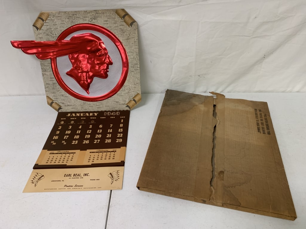 1949 Pontiac Big Chief Calender w/box (1 of 5)