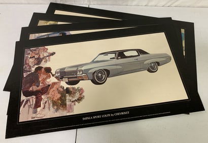 4 Cardboard Chevrolet Posters