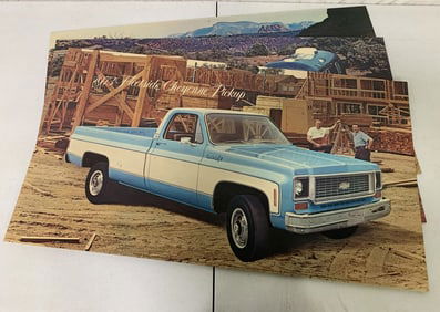 3 Cardboard 1973 Chevrolet Posters