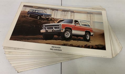 12 Cardboard 1983 Chevrolet Posters