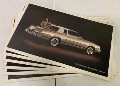 6 Cardboard Oldsmobile Posters