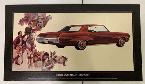 Chevrolet Caprie Sport Sedan Cardboard Poster