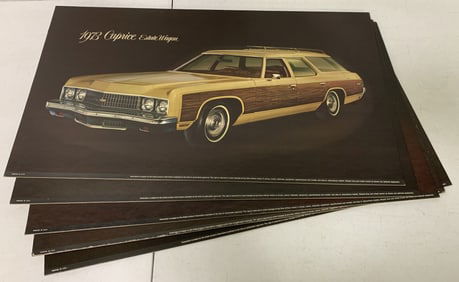 5 1973 Chevrolet Cardboard Posters
