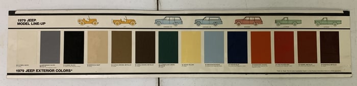 1979 Jeep Model Lineup&Exterior Color Samples