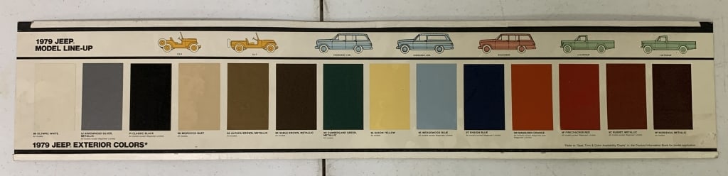 1979 Jeep Model Lineup&Exterior Color Samples (1 of 4)