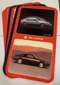 8 1985 Dodge and Plymouth Cardboard Posters
