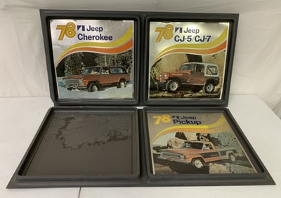 3 Jeep 1978 Posters,plastic frames