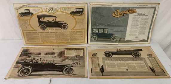 4 Auto Pages Reo,Studebaker,Overland