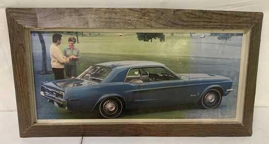 1968 Ford Mustang Hardtop Poster/Frame