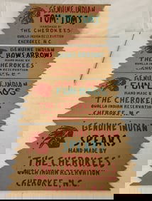4 Fiberboard Genuine Indian Signs,Tom-Toms
