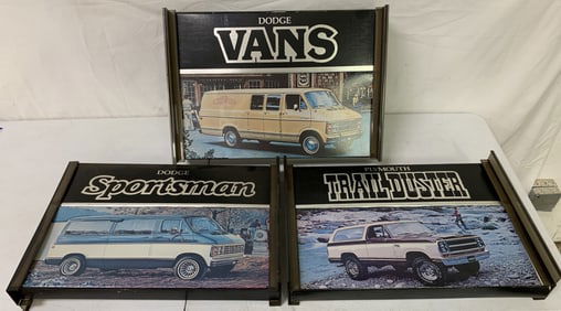3 Plymouth,Dodge Van Pickup,Sportsman Signs