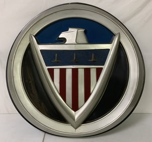 Round Plastic Display Sign,Eagle on Front