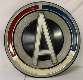 Round Plastic Display Sign,A on Front