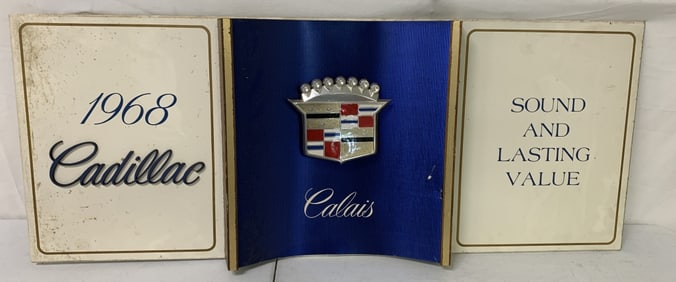 1968 Pressed Board Cadillac Sign