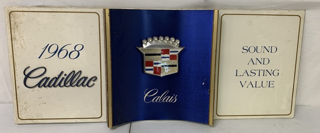 1968 Pressed Board Cadillac Sign (1 of 6)