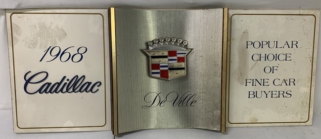 1968 Pressed Board Cadillac Deville Sign