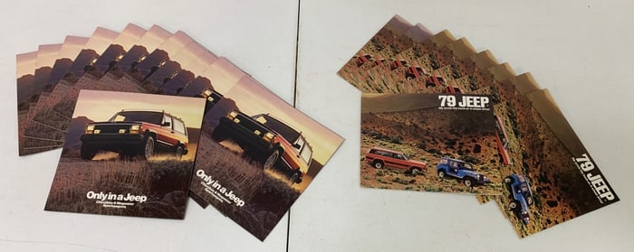 Lot 1979 Jeep,Only in a Jeep Brochures