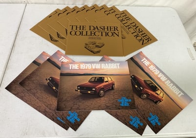 Lot VW 1979 Rabbit,Dasher Brochures