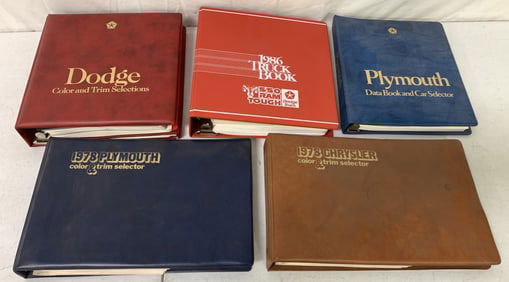5 Plymouth,Dodge,Chrysler Binders,'78,'86