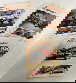 82 Jeep Cherokee; Wagoneer & CJ7 brochures