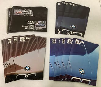 1981 Lancia coupe & 1985 BMW brochures