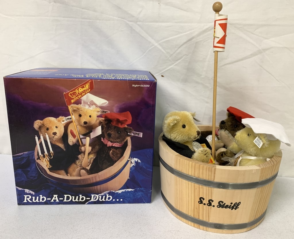 Steiff 3 Bears in a Tub with Box (1 of 5)