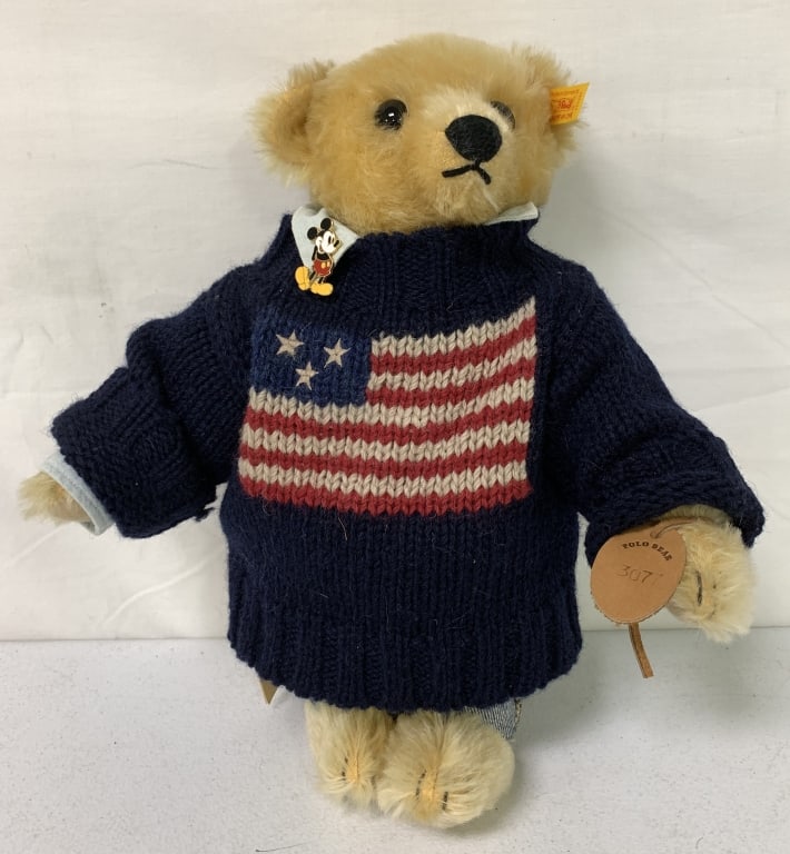 Stieff Polo Bear: number 3077 of 3500, 13" tall