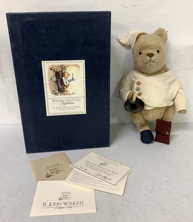 R. John Wright Nighttime Winnie-The-Pooh: numbered 916/2500, box is 9 1/2" x 14"