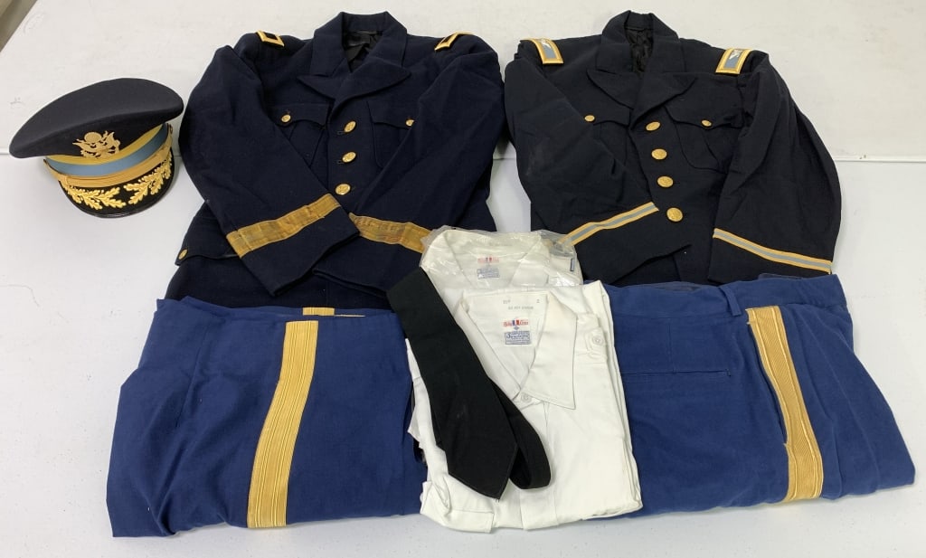 lot of 2 US Army Dress Blue Officer Uniforms (1 of 7)