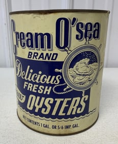 Cream O' Sea one gallon oyster can